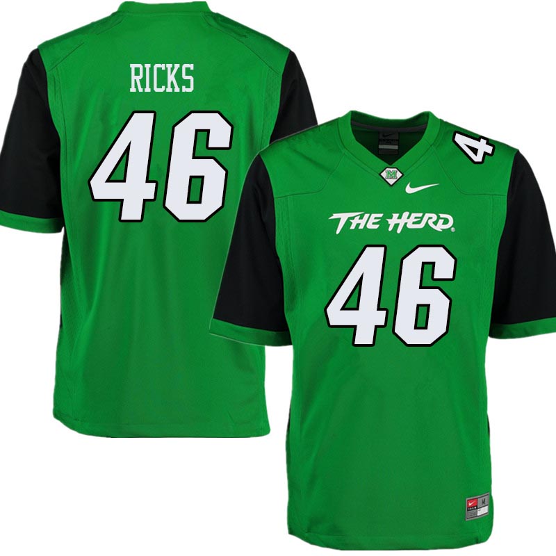 Men #46 Terence Ricks Marshall Thundering Herd College Football Jerseys Sale-Green